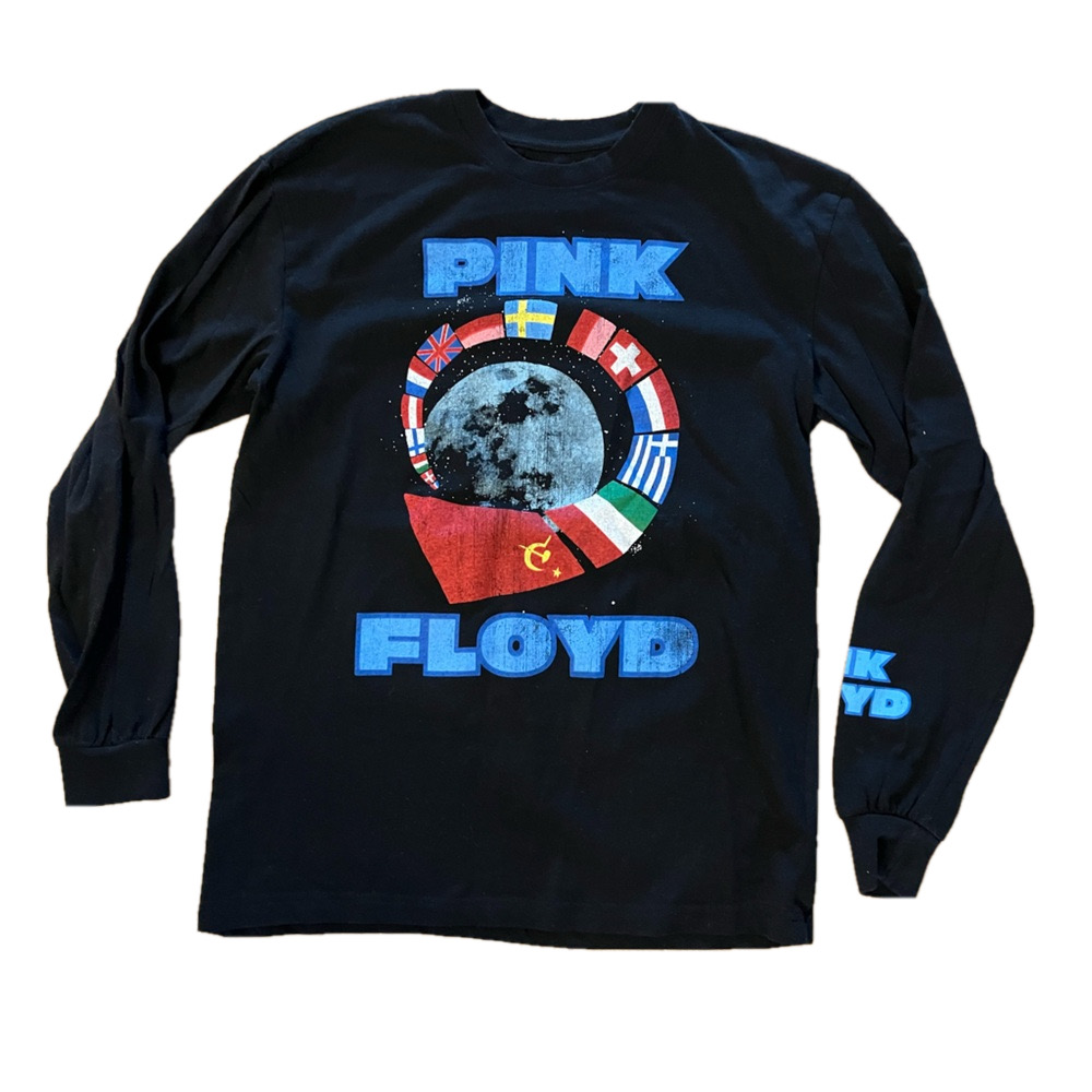 Pink Floyd Moscow 1989 Tour Reissue Black Long Sleeve Tee Large